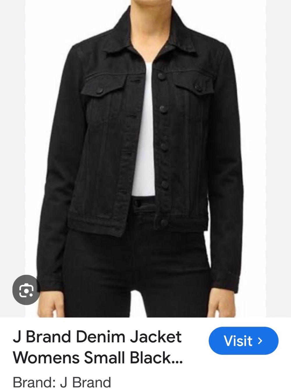 J Brand Black Jacket with Subtle Tag Detail